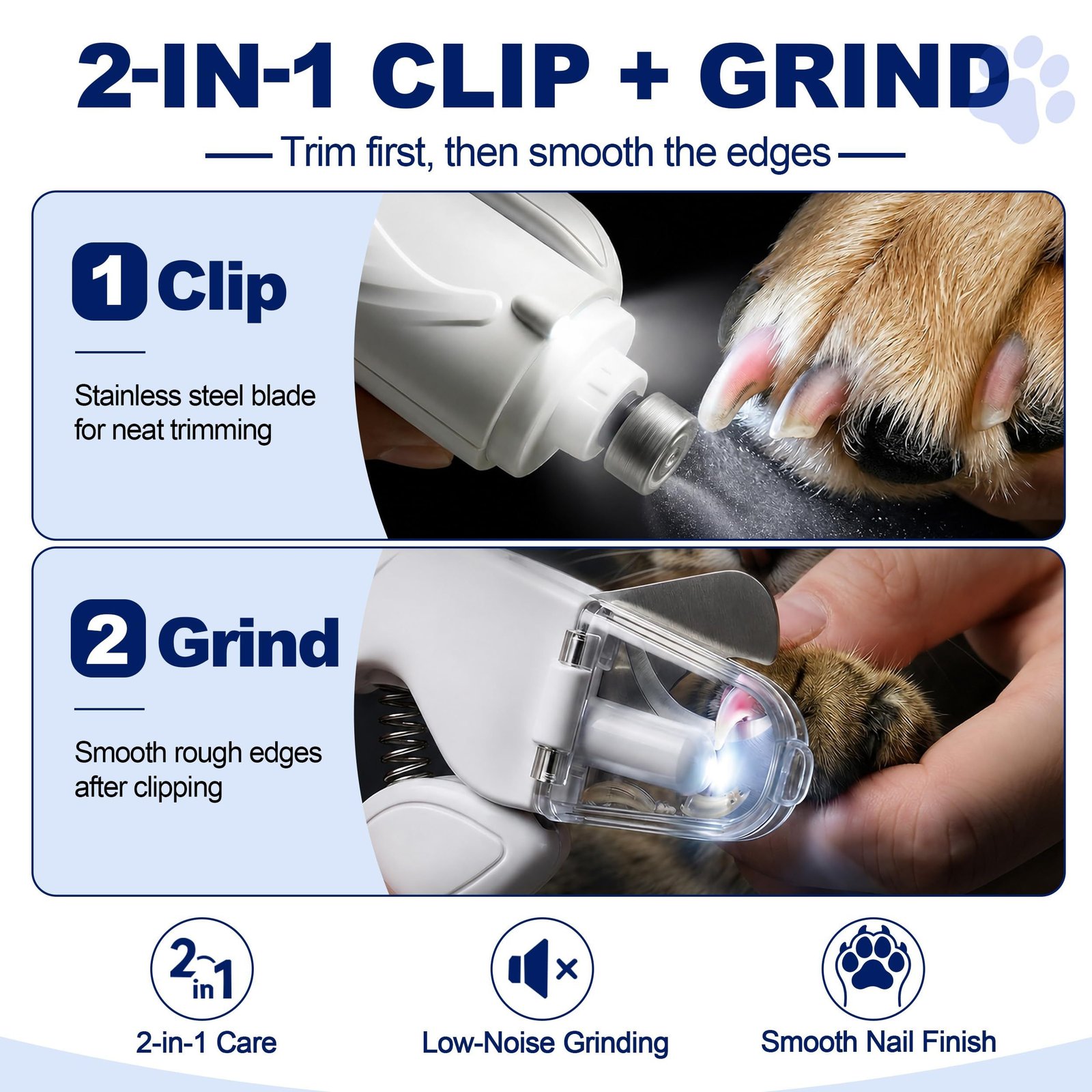 2-in-1 LED Pet Nail Clipper & Grinder - Image 6