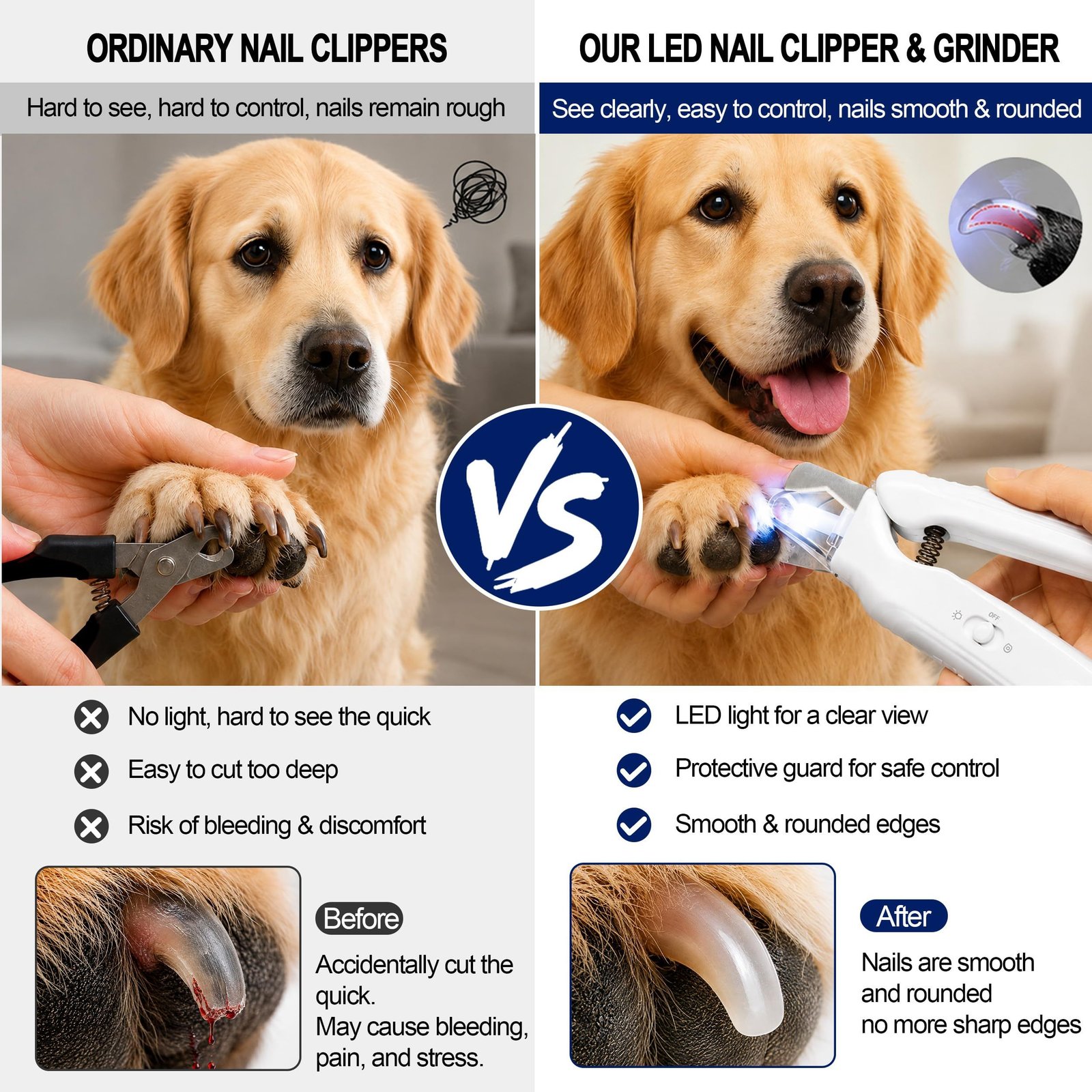 2-in-1 LED Pet Nail Clipper & Grinder - Image 7