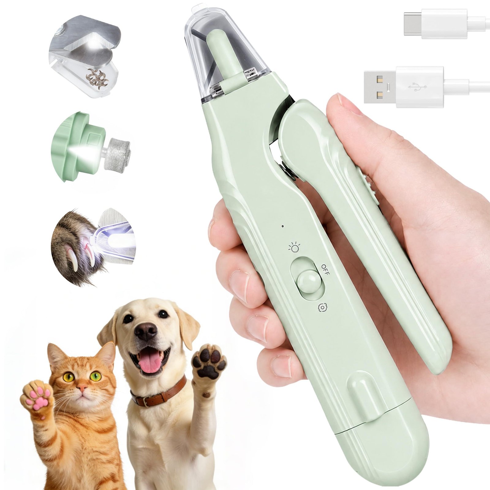 2-in-1 LED Pet Nail Clipper & Grinder - Image 3