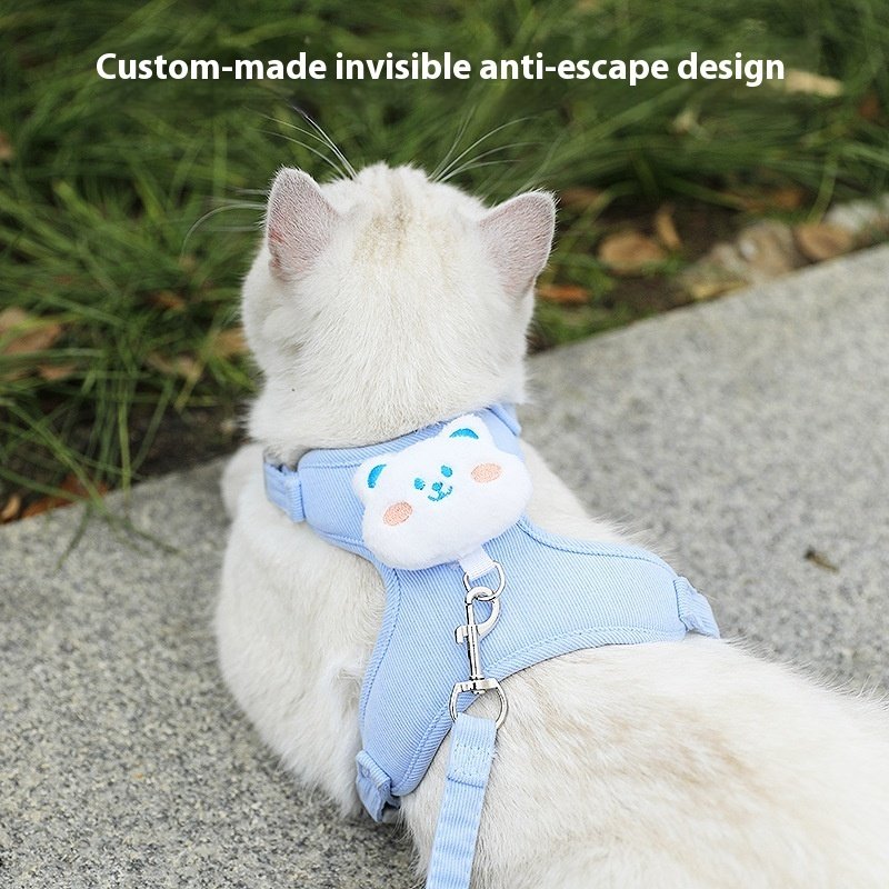 Cat Pulling Rope Adjustable Walking Cute Kittens Special For Going - Image 3