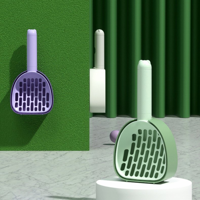 Cat litter scoop with freestanding storage base - product view 6