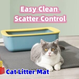 Waterproof double-layer cat litter mat for catching loose litter
