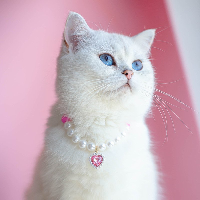 Beaded Heart Cat Necklace - Image 9
