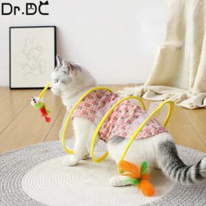 Folded Cat Tunnel S Type Cats Spring Toy Mouse Outdoor