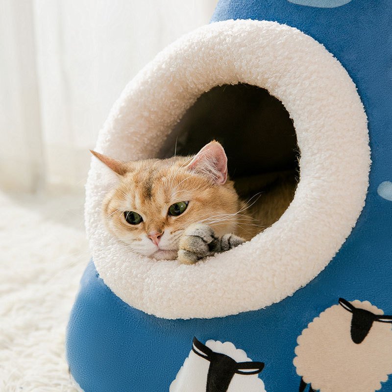 Triangle Mongolian yurt warm sleeping cat pet nest - Image 9