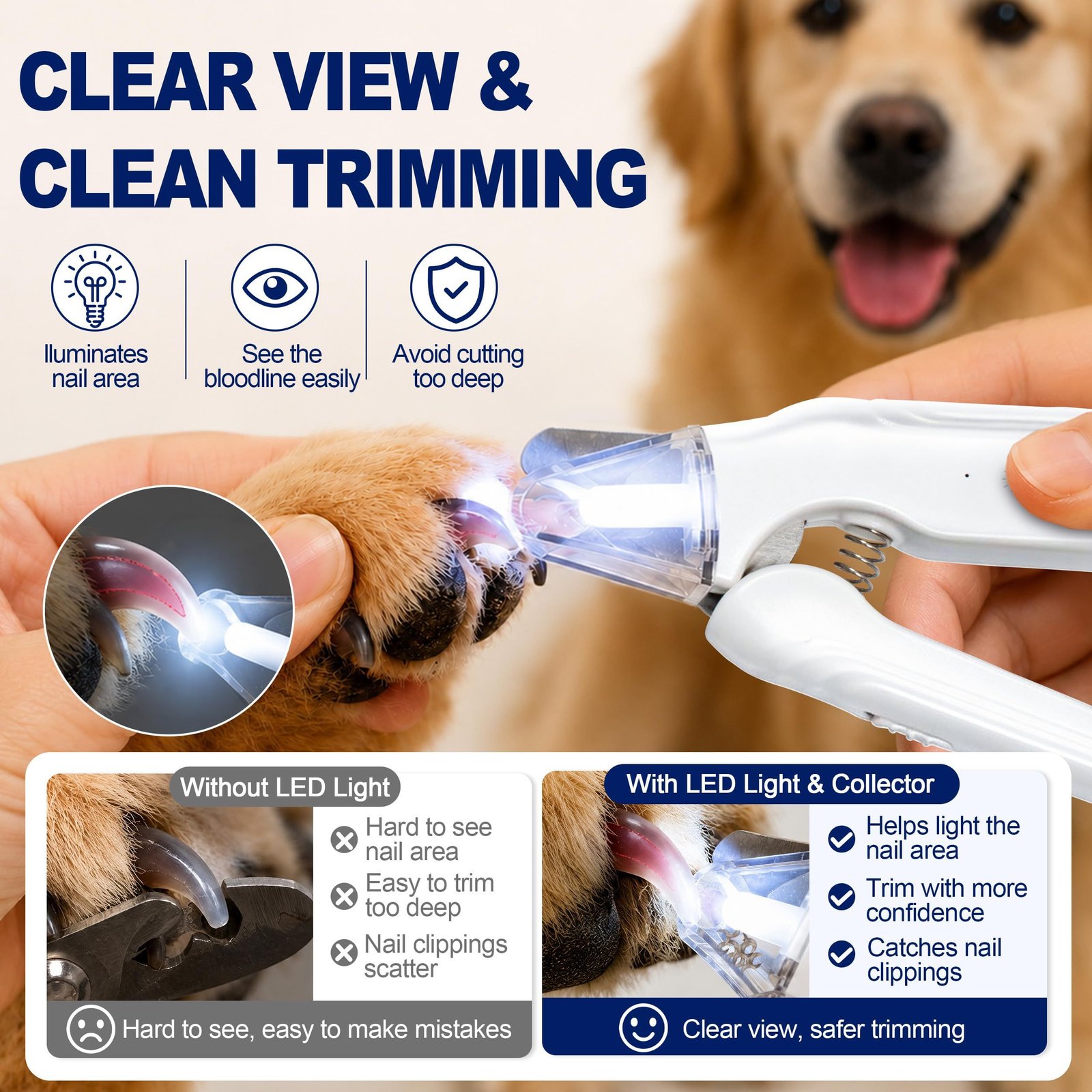 2-in-1 LED Pet Nail Clipper & Grinder - Image 4
