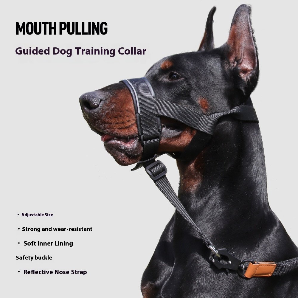 Traction Anti-biteanti-bark Mouth Leather Adjustable Medium Large Dog Cover